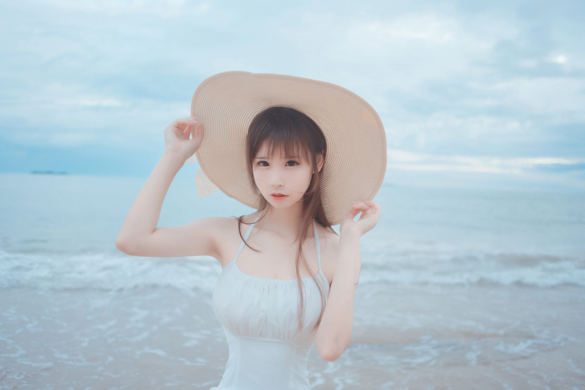 爱老师_PhD - NO.16 海岸 白裙 3
