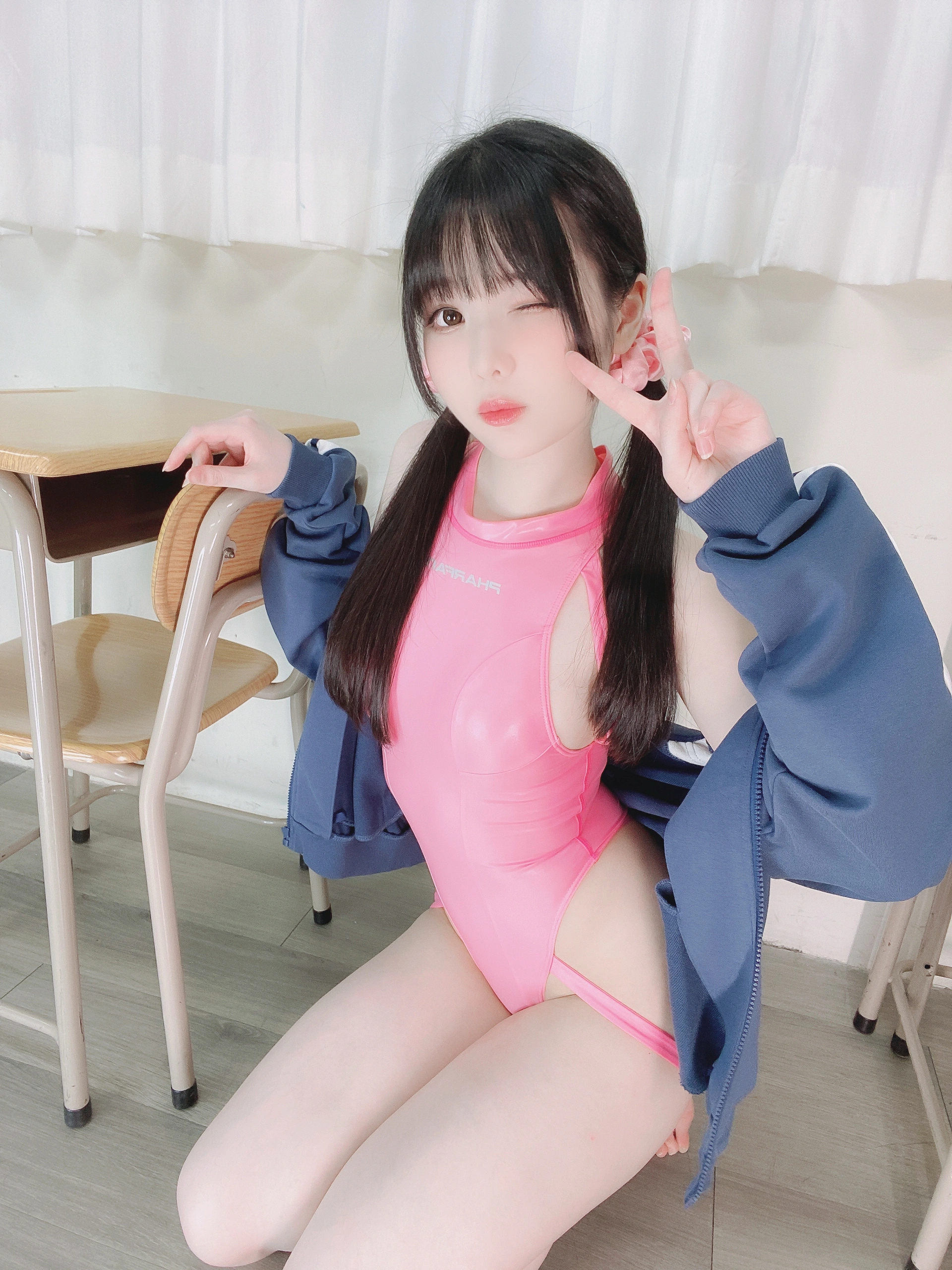 霜月shimo - NO.72 Pink Swimsuit 粉色泳装 1